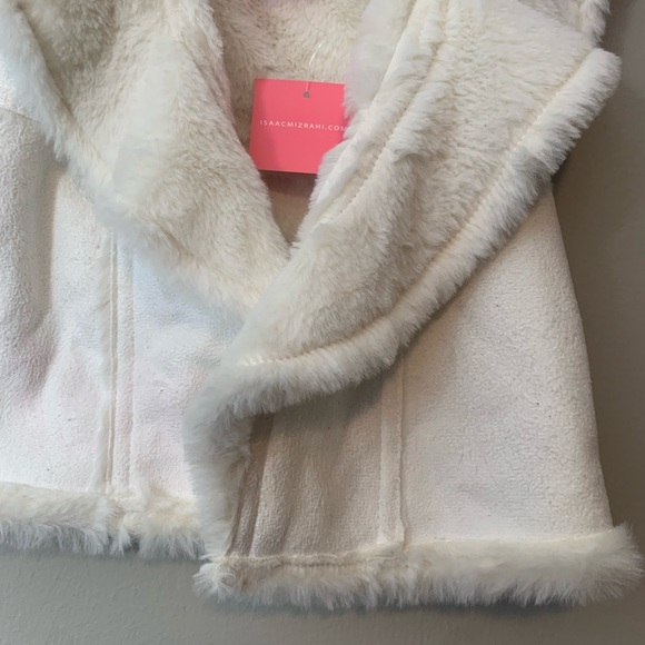 Baby Girl Isaac Mizrahi New York White Faux Fur White Vest | Size 24m | NWT - Picture 3 of 6